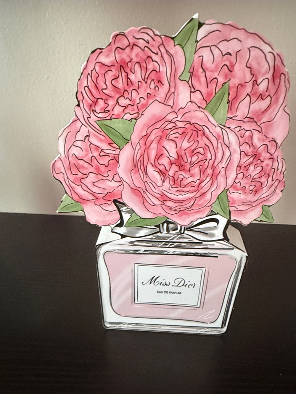 Miss Dior pink wooden decor